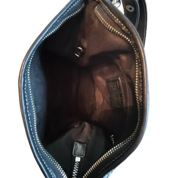 Coach Signature Mini C Black Jacquard & Leather Convertible Crossbody Bag NWOT - Picture 4 of 8